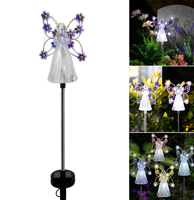 Waterproof solar powered angel light