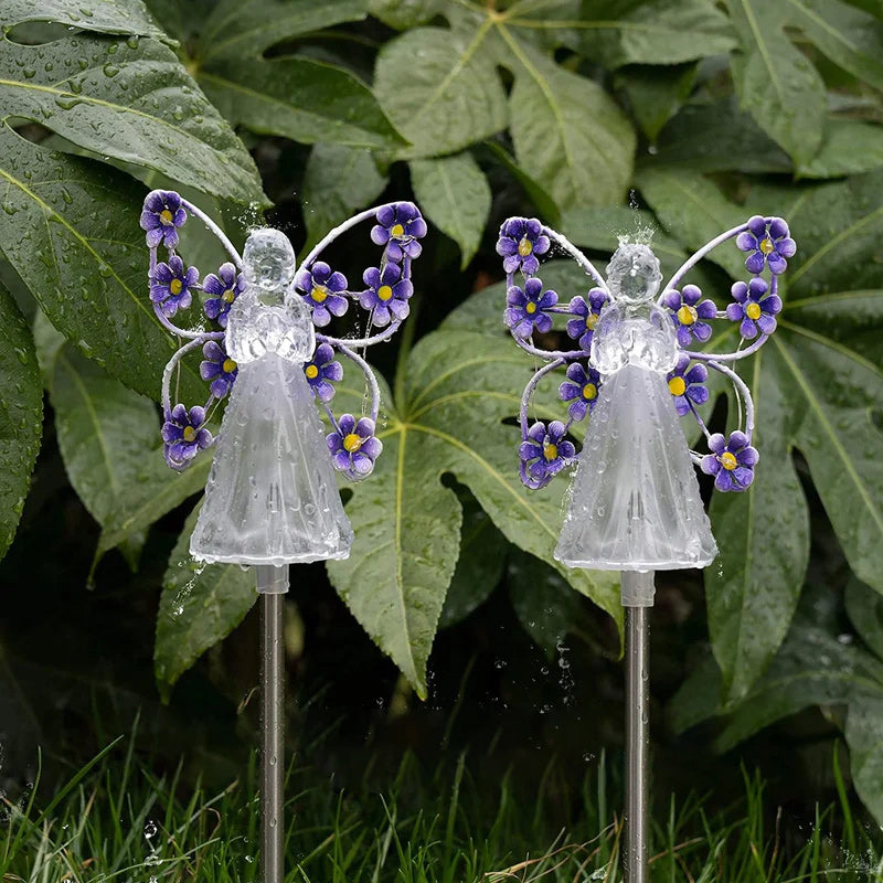 Waterproof solar powered angel light