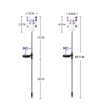 Waterproof solar powered angel light