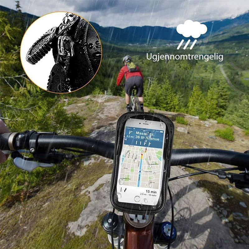 Waterproof bike bag with touch screen