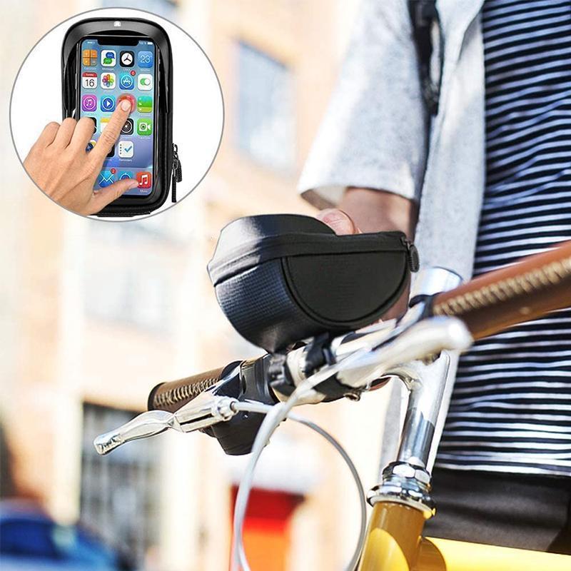 Waterproof bike bag with touch screen