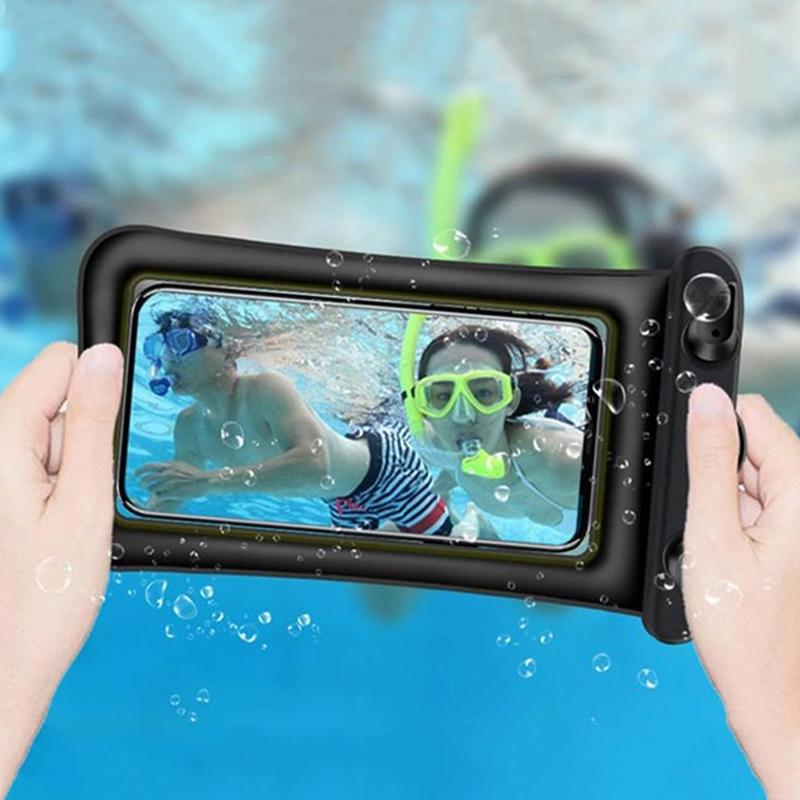 Waterproof phone case for mobile screens 5.2" - 6.8"