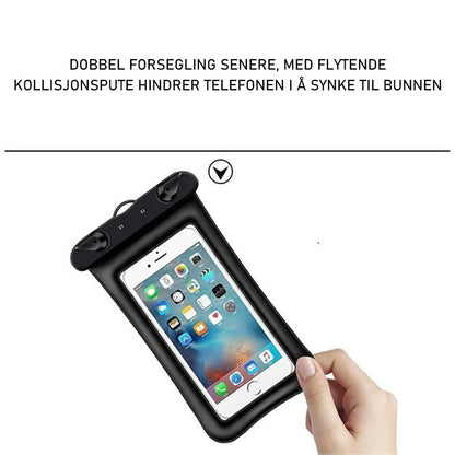 Waterproof phone case for mobile screens 5.2" - 6.8"