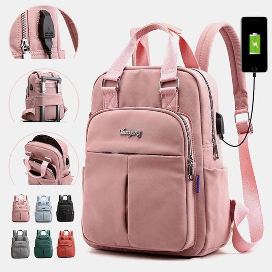 Waterproof casual backpack with USB charging function