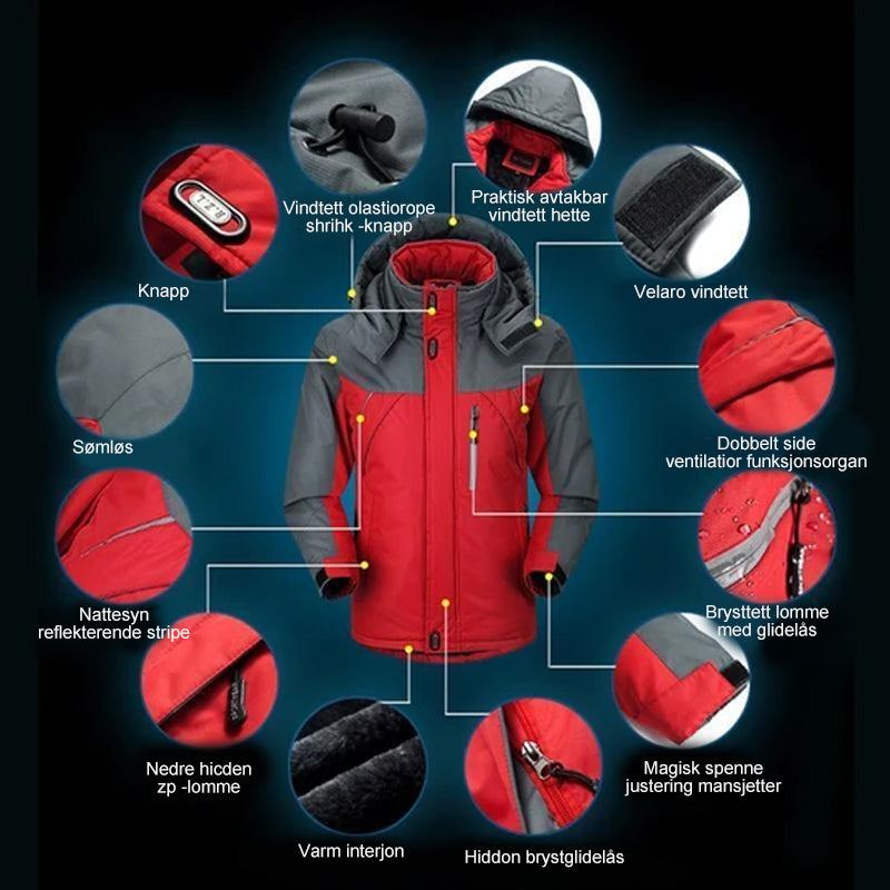 Spring-resistant jacket for winter activities