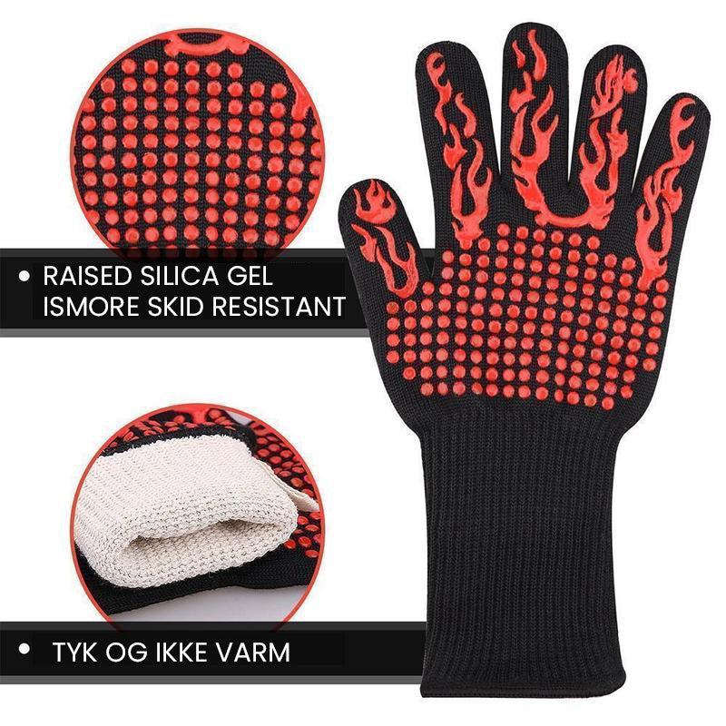 Heat and cut resistant grill gloves