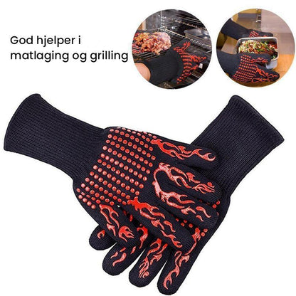 Heat and cut resistant grill gloves