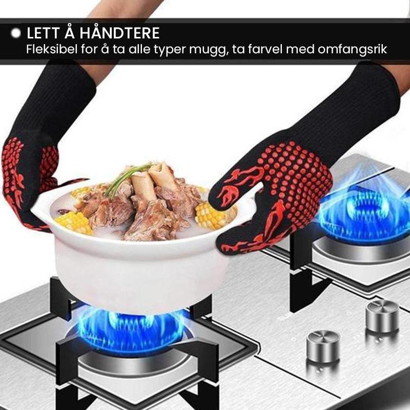 Heat and cut resistant grill gloves