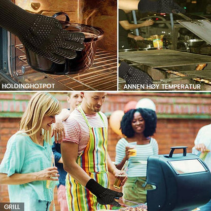 Heat and cut resistant grill gloves