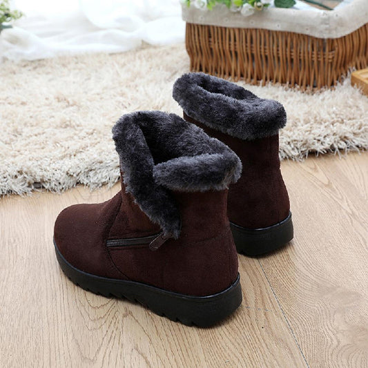 Warm fur lined winter boots for women