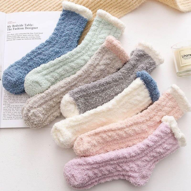 Warm thermal socks in fleece - one size for ladies