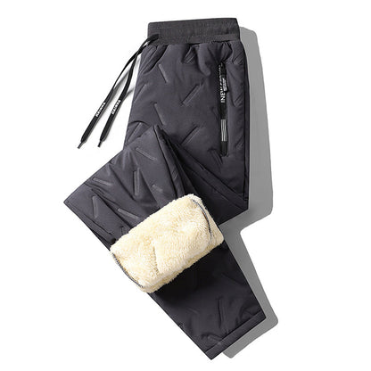 Warm winter fleece thick trousers for comfort