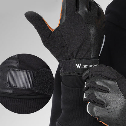 Warm winter gloves with touch function