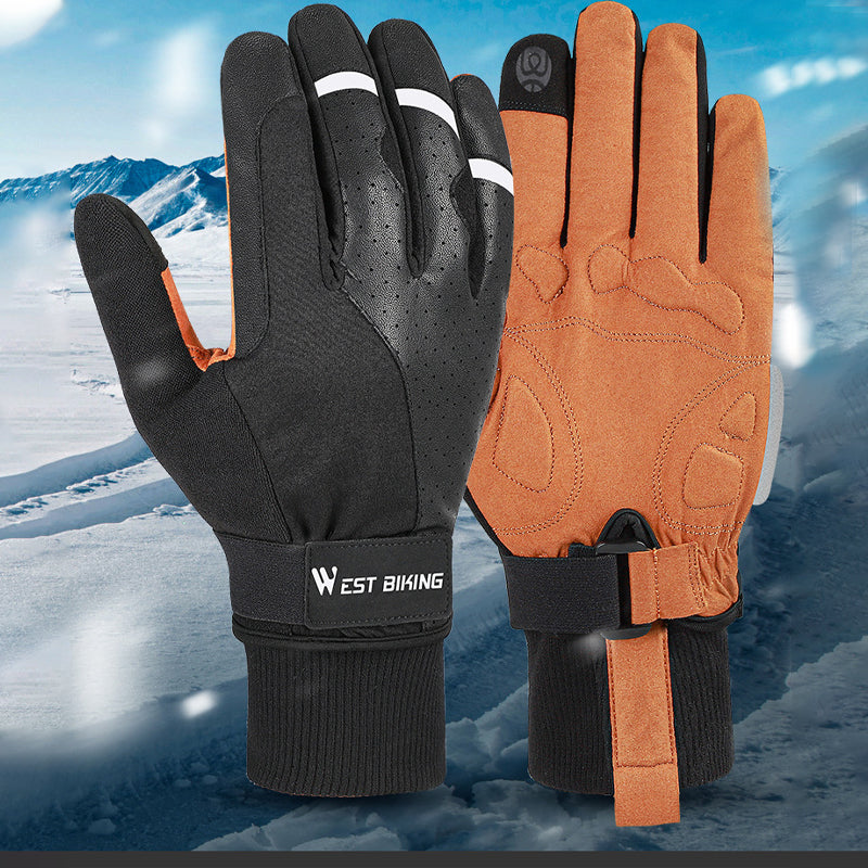 Warm winter gloves with touch function