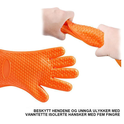 Heat-resistant silicone gloves - comfort &amp; safety