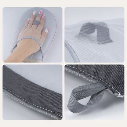 Heat-resistant ironing glove for safe clothing treatment