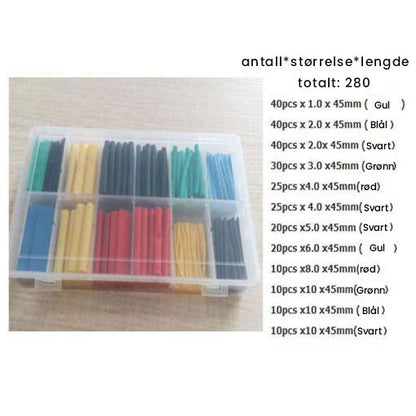 Heat-shrinkable tubes 280 pcs - assortment