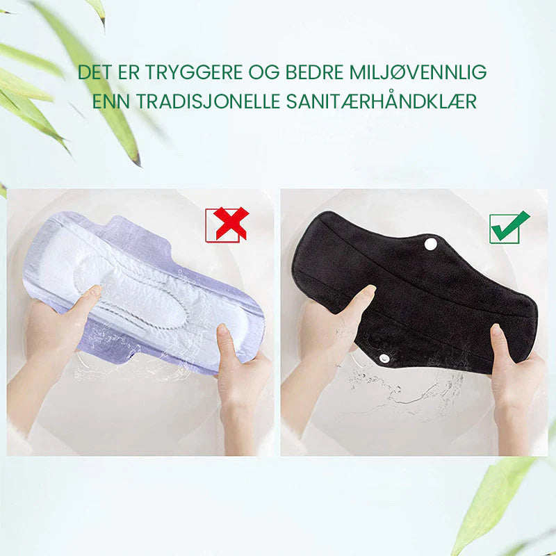 Washable sanitary napkins made of bamboo charcoal - eco-friendly