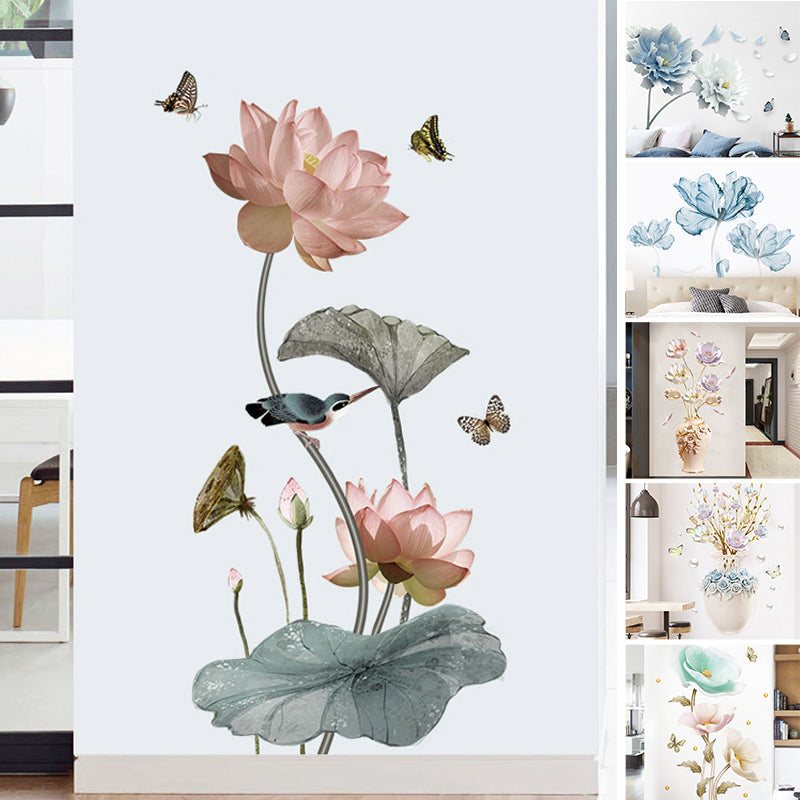 Wall sticker flowers wallpaper - pvc decoration