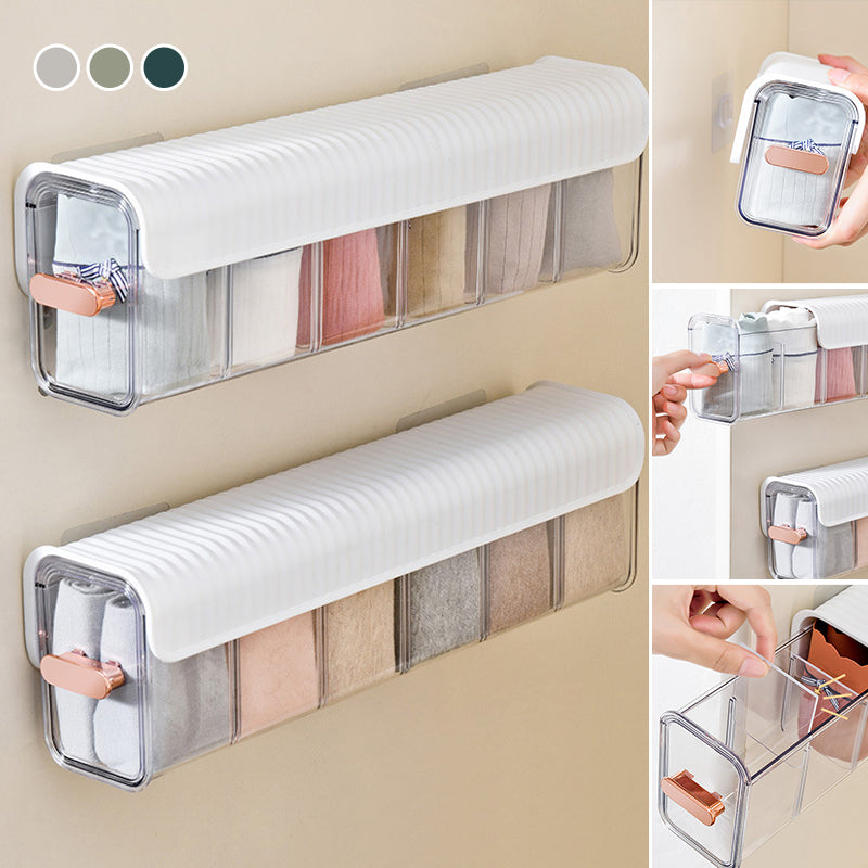 Wall-mounted transparent storage box