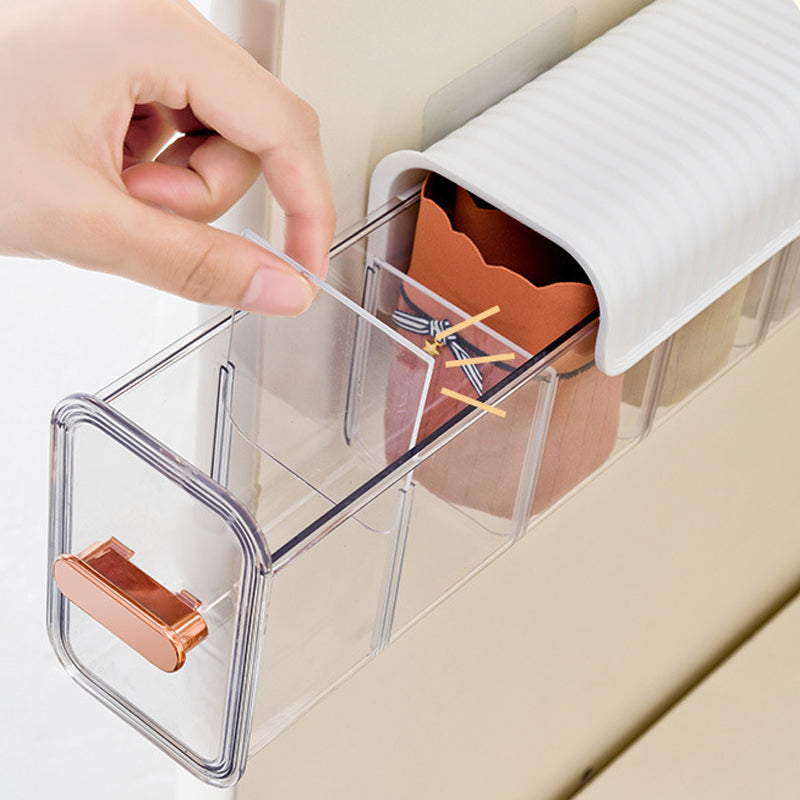 Wall-mounted transparent storage box