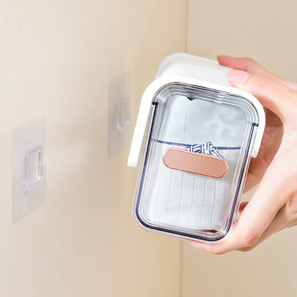 Wall-mounted transparent storage box