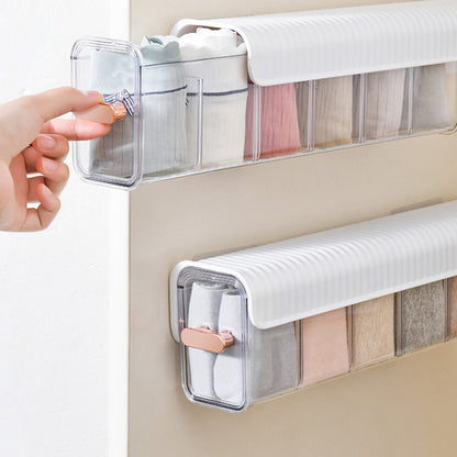 Wall-mounted transparent storage box