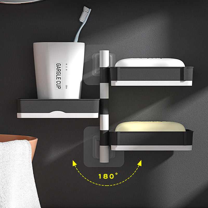 Wall-mounted soap holder bowl without drilling