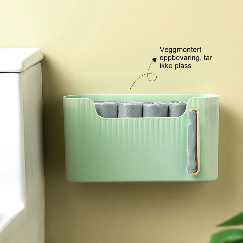 Wall Mounted Garbage Bag Organizer - Easy to Install