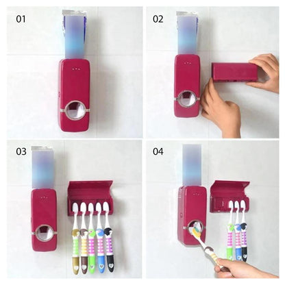 Wall-mounted toothbrush station - hygienic storage