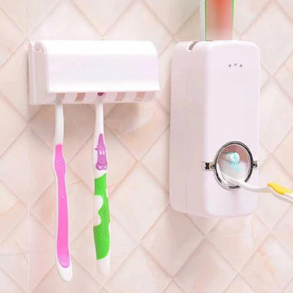 Wall-mounted toothbrush station - hygienic storage