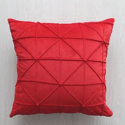 Velor cushions with decorative stitching