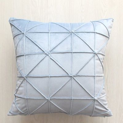 Velor cushions with decorative stitching