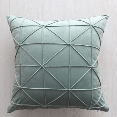 Velor cushions with decorative stitching