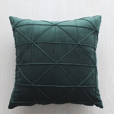 Velor cushions with decorative stitching