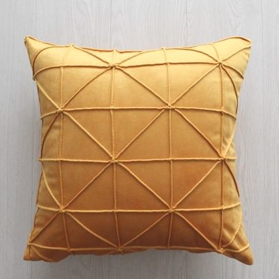 Velor cushions with decorative stitching