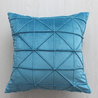 Velor cushions with decorative stitching