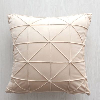 Velor cushions with decorative stitching