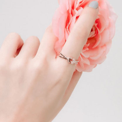 Friendship knot ring - adjustable and timeless accessory