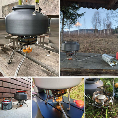 Windproof camping gas stove - light and efficient