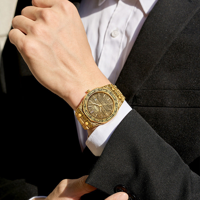 Vintage-inspired men's watch with a timeless design