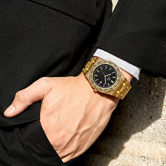 Vintage-inspired men's watch with a timeless design