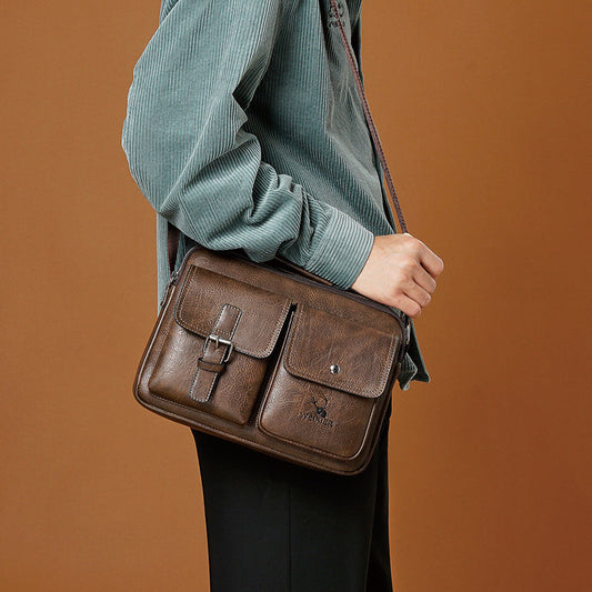 Vintage shoulder bag in high quality pu leather