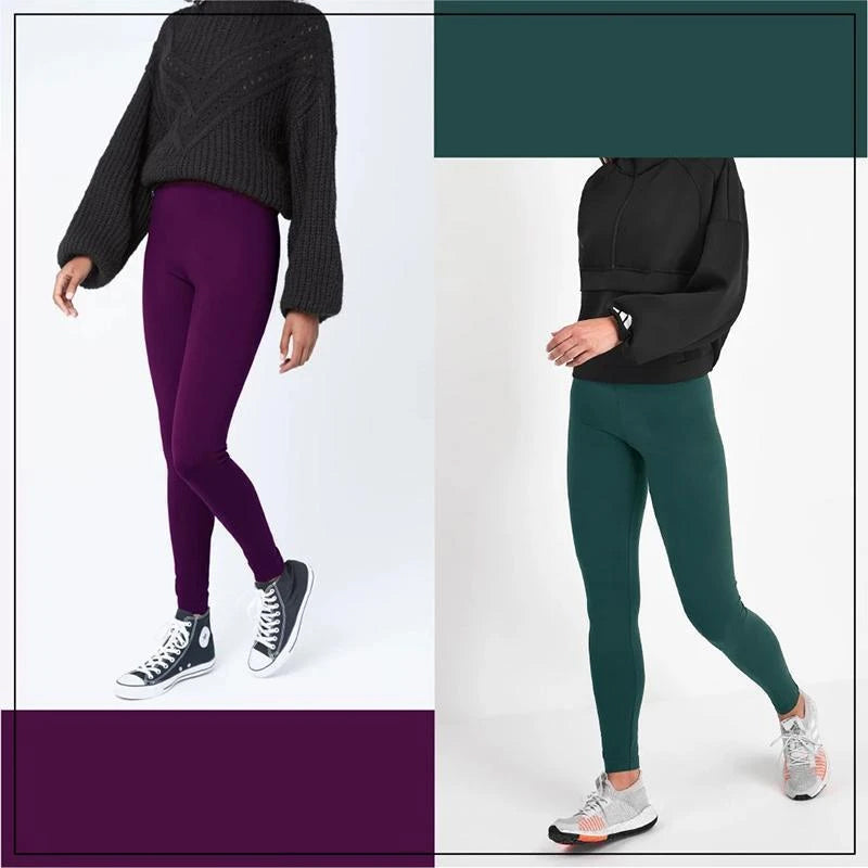 Winter leggings with fleece lining - warm &amp; stylish