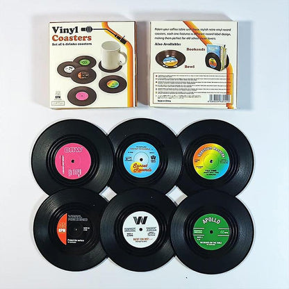 Vinyl record coasters - protection with style