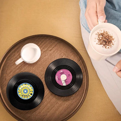 Vinyl record coasters - protection with style