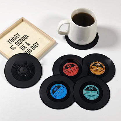 Vinyl record coasters - protection with style