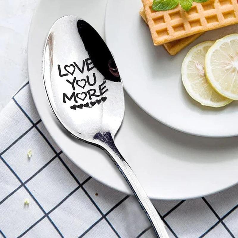 'love you more' engraved spoon - unique love gift