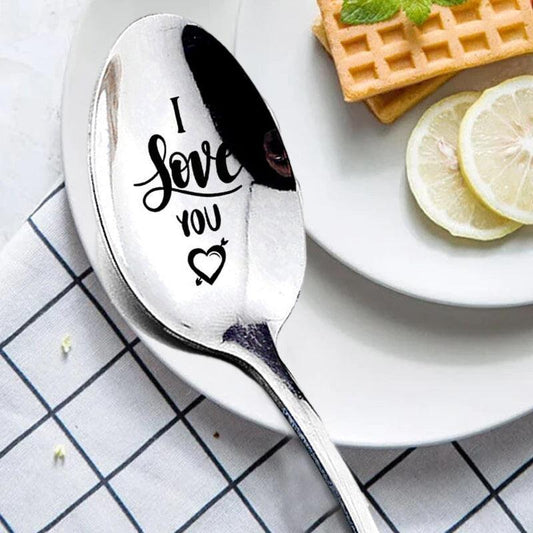 'love you more' engraved spoon - unique love gift